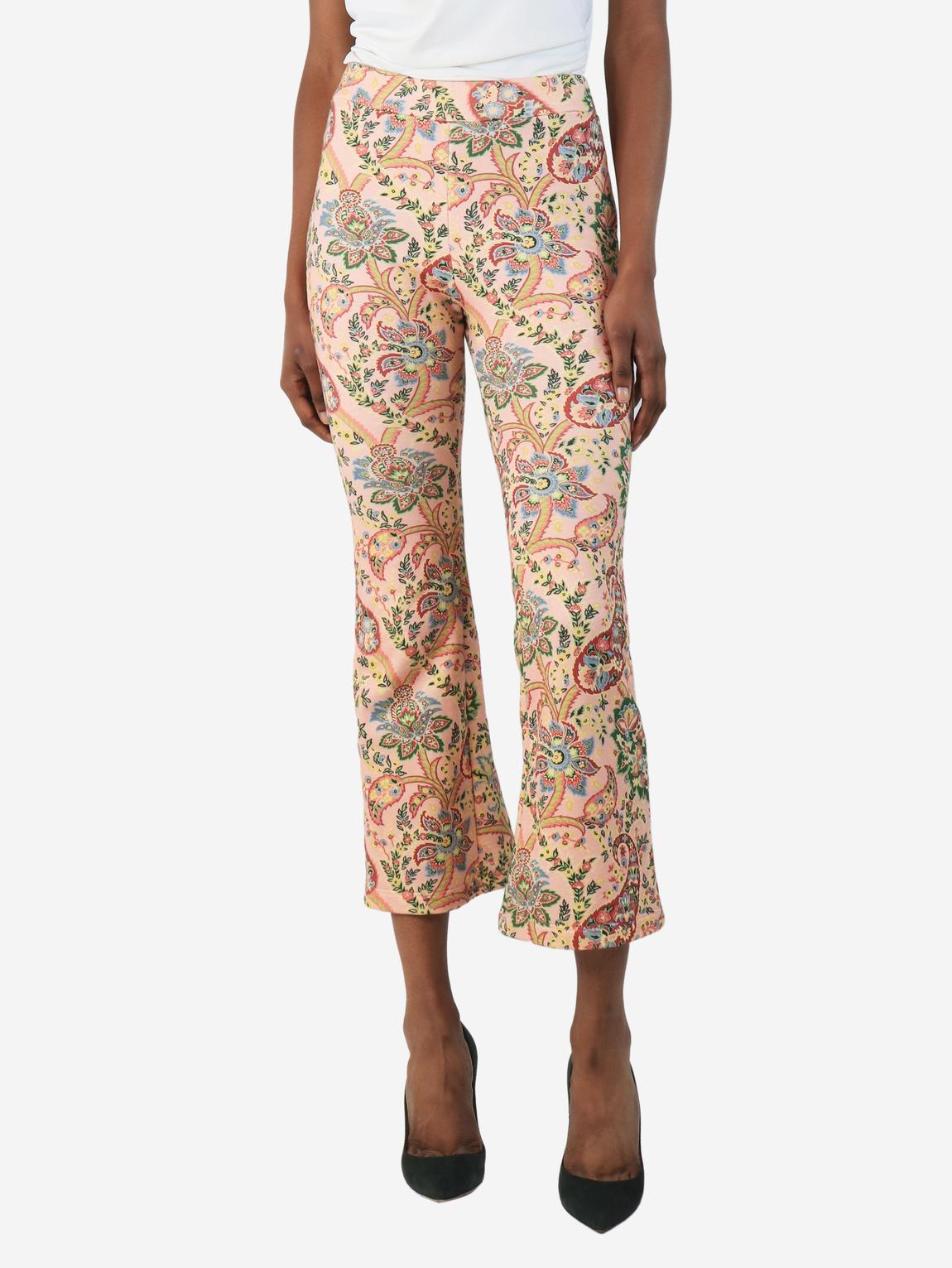 Pink floral and paisley trousers main product photo