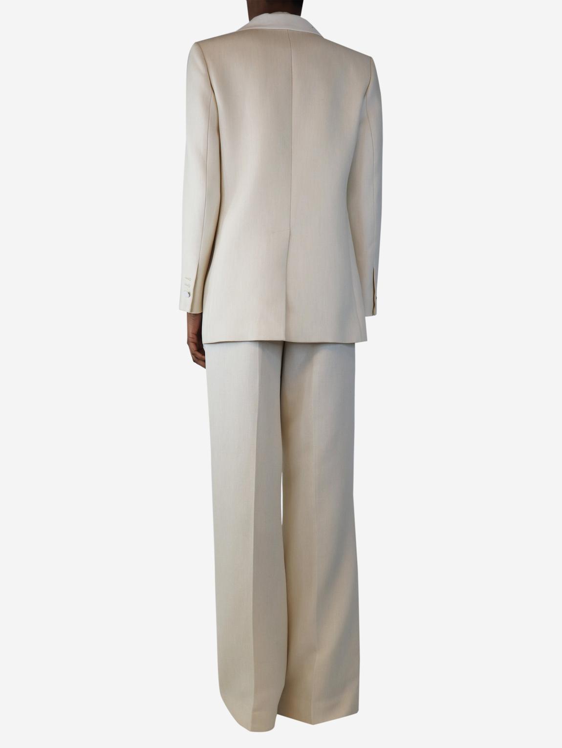 Cream blazer and trousers set main product photo