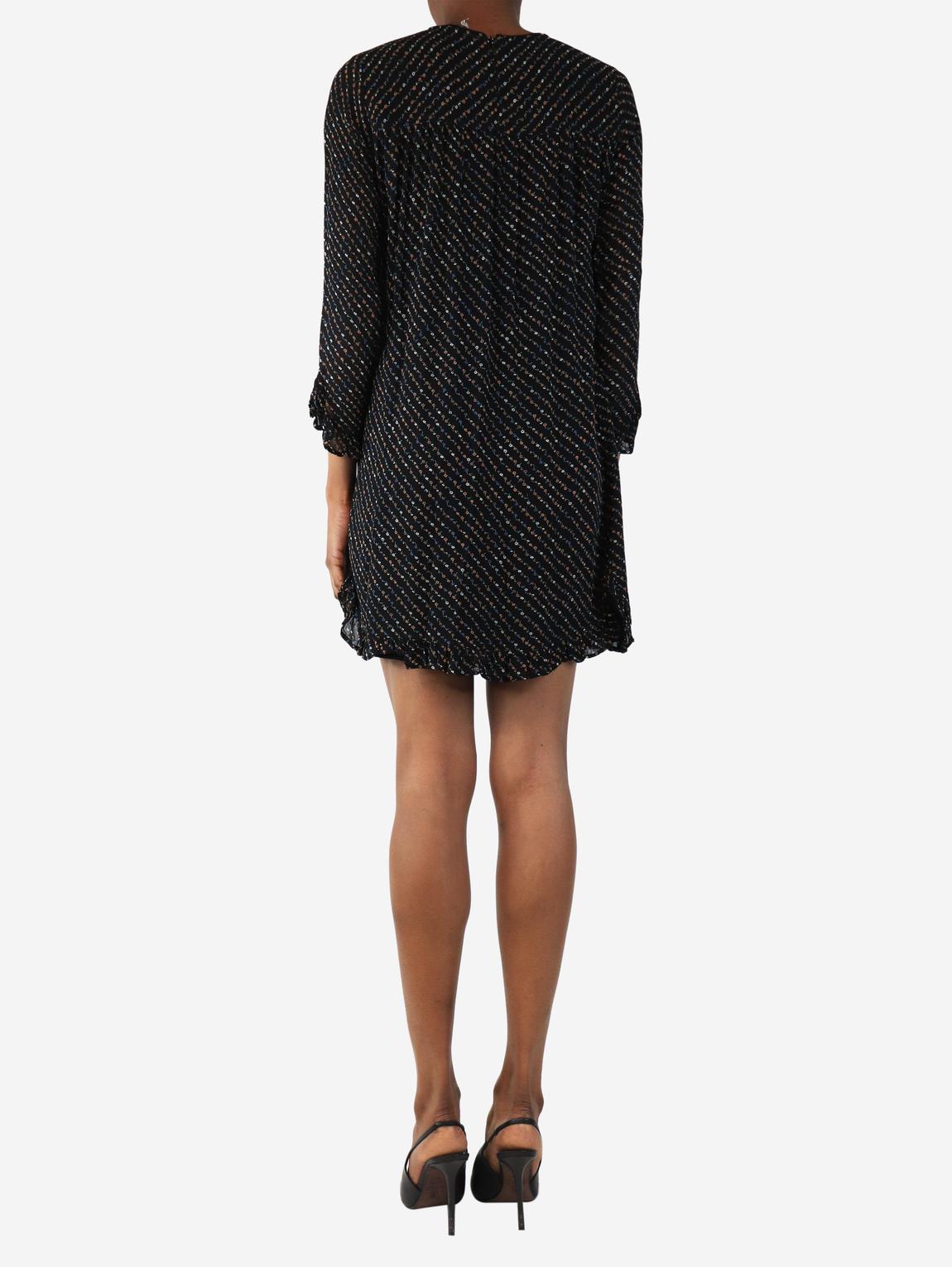 Black floral mini dress main product photo