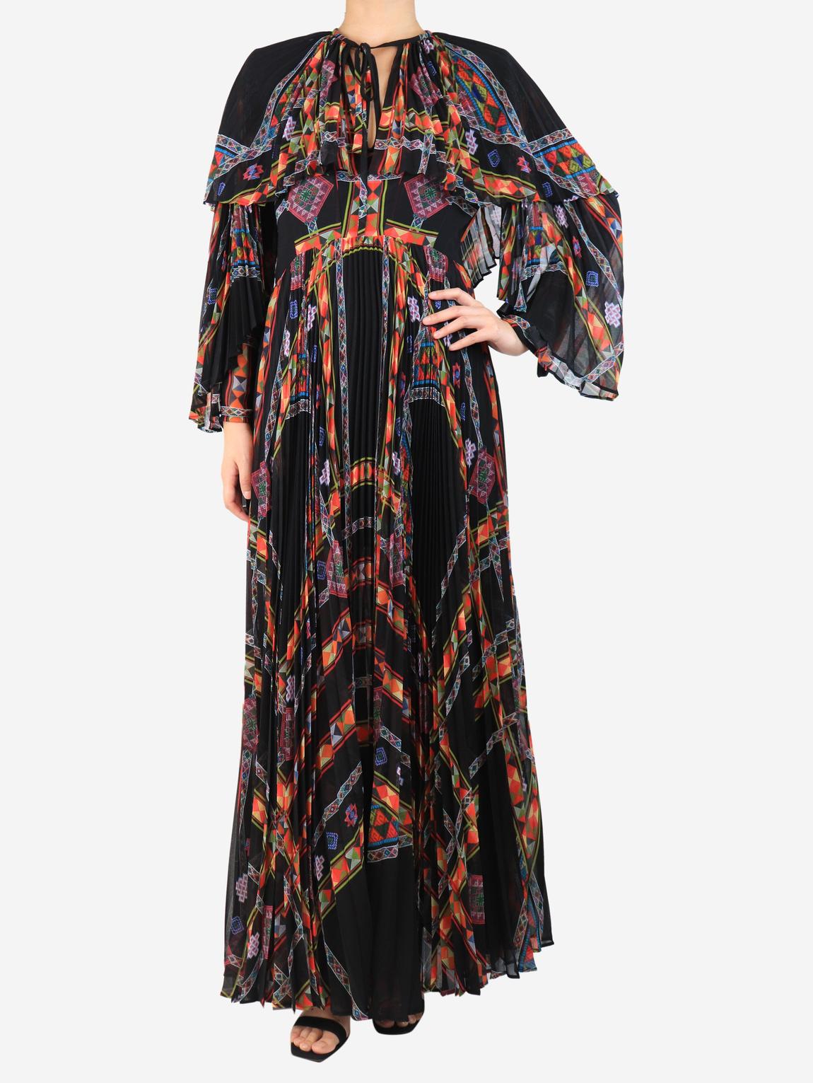 Etro Black pleated maxi dress main product photo