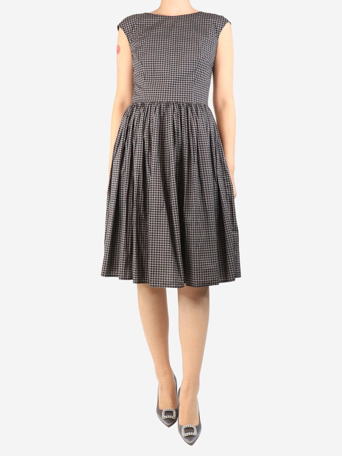 Brown sleeveless midi dress main product photo