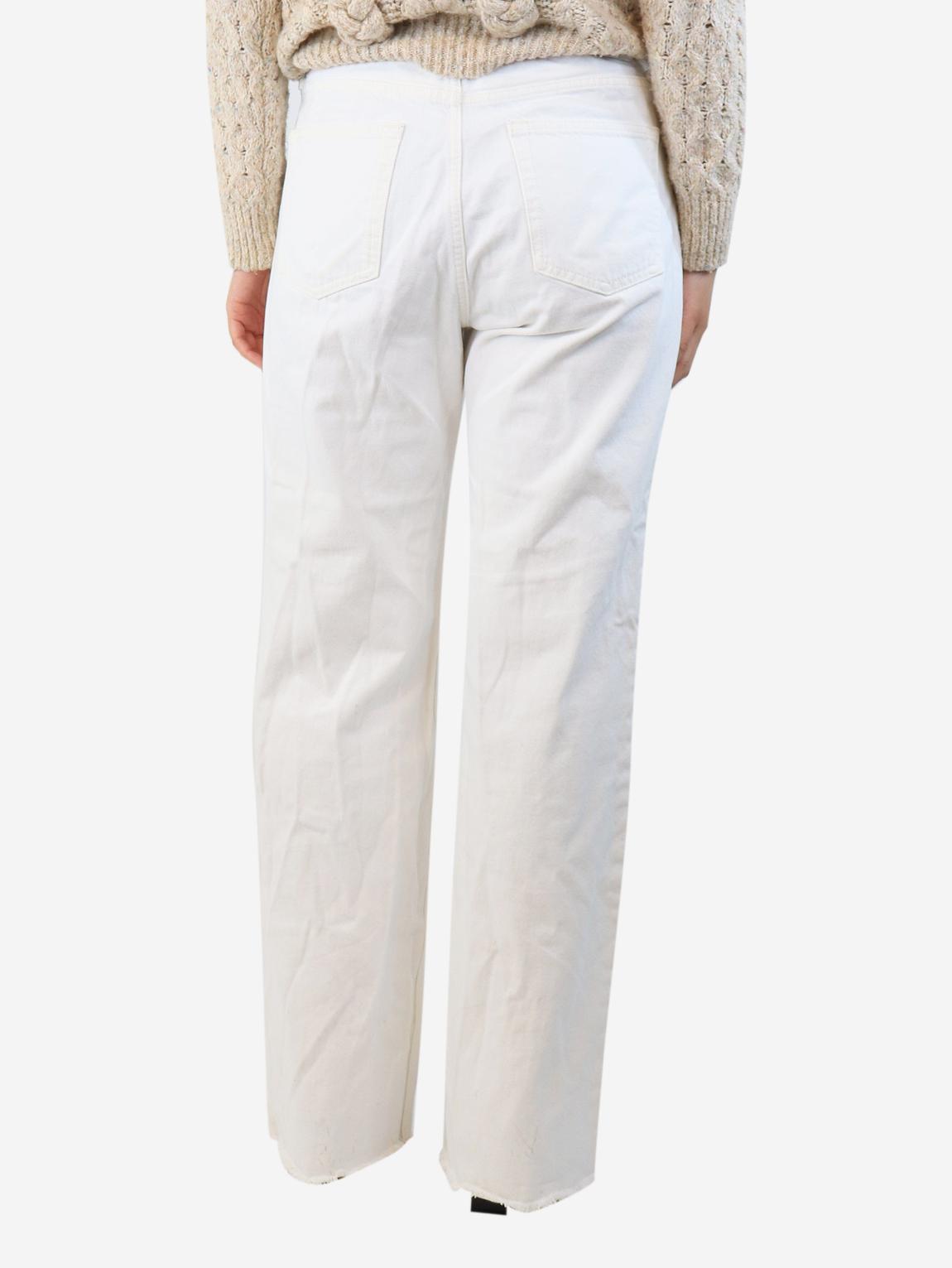 White relaxed-fit jeans main product photo