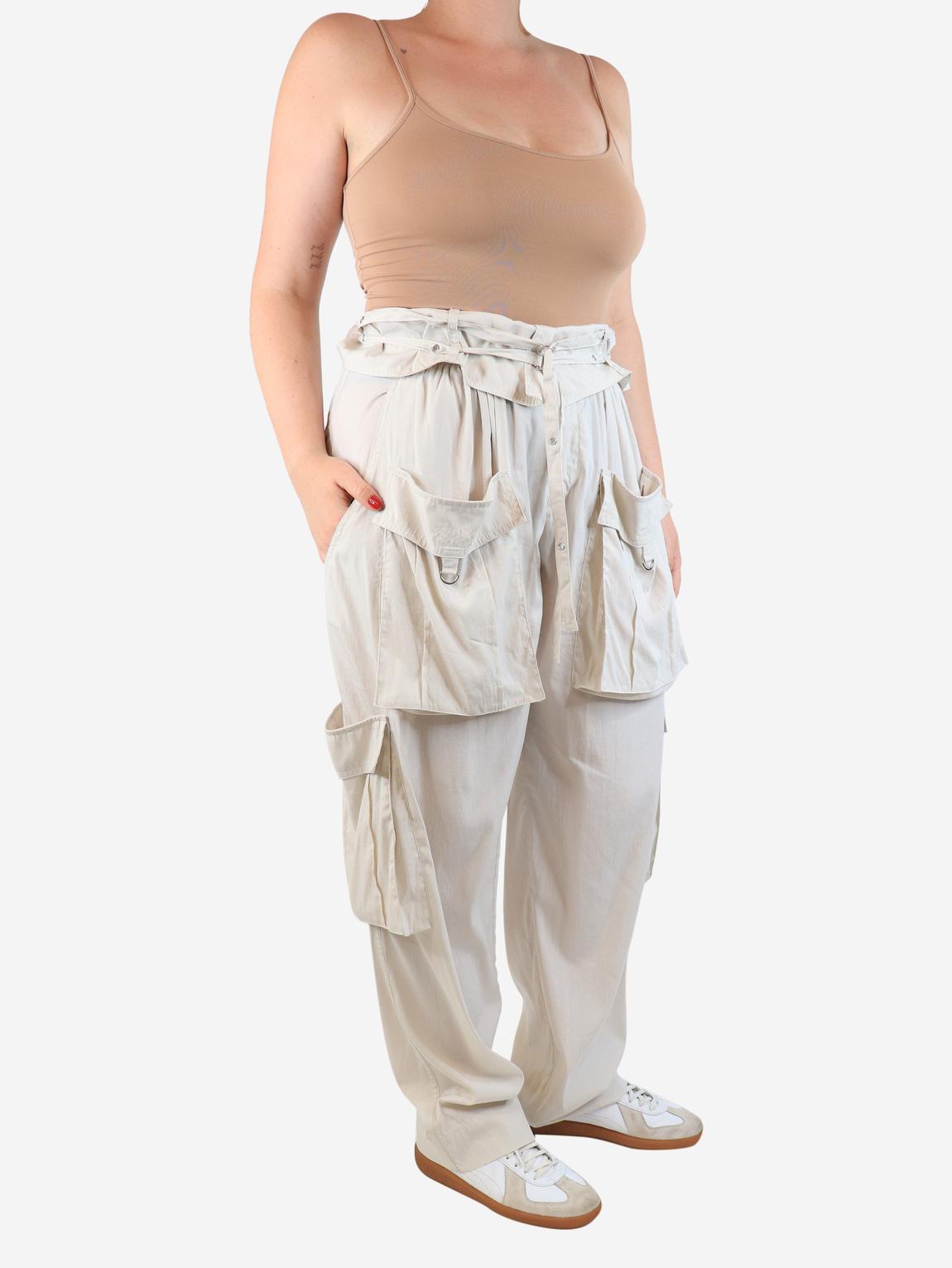 Neutral cargo trousers main product photo
