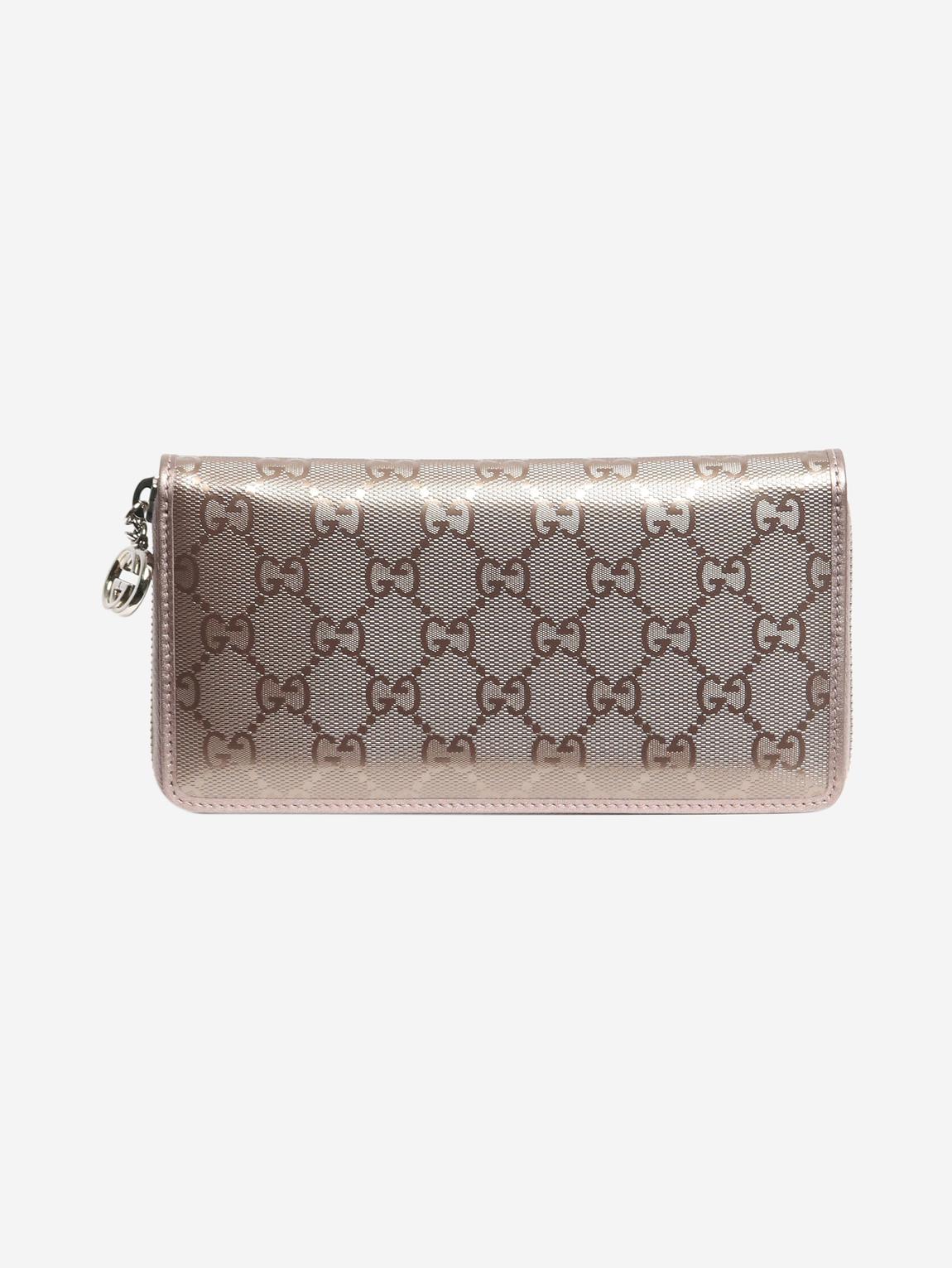 Purple metallic Monogram wallet main product photo