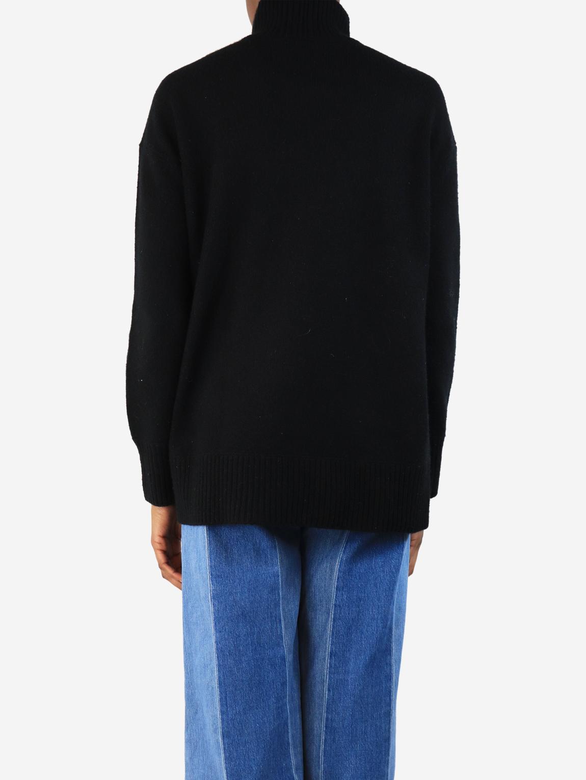 Black turtleneck cashmere jumper main product photo