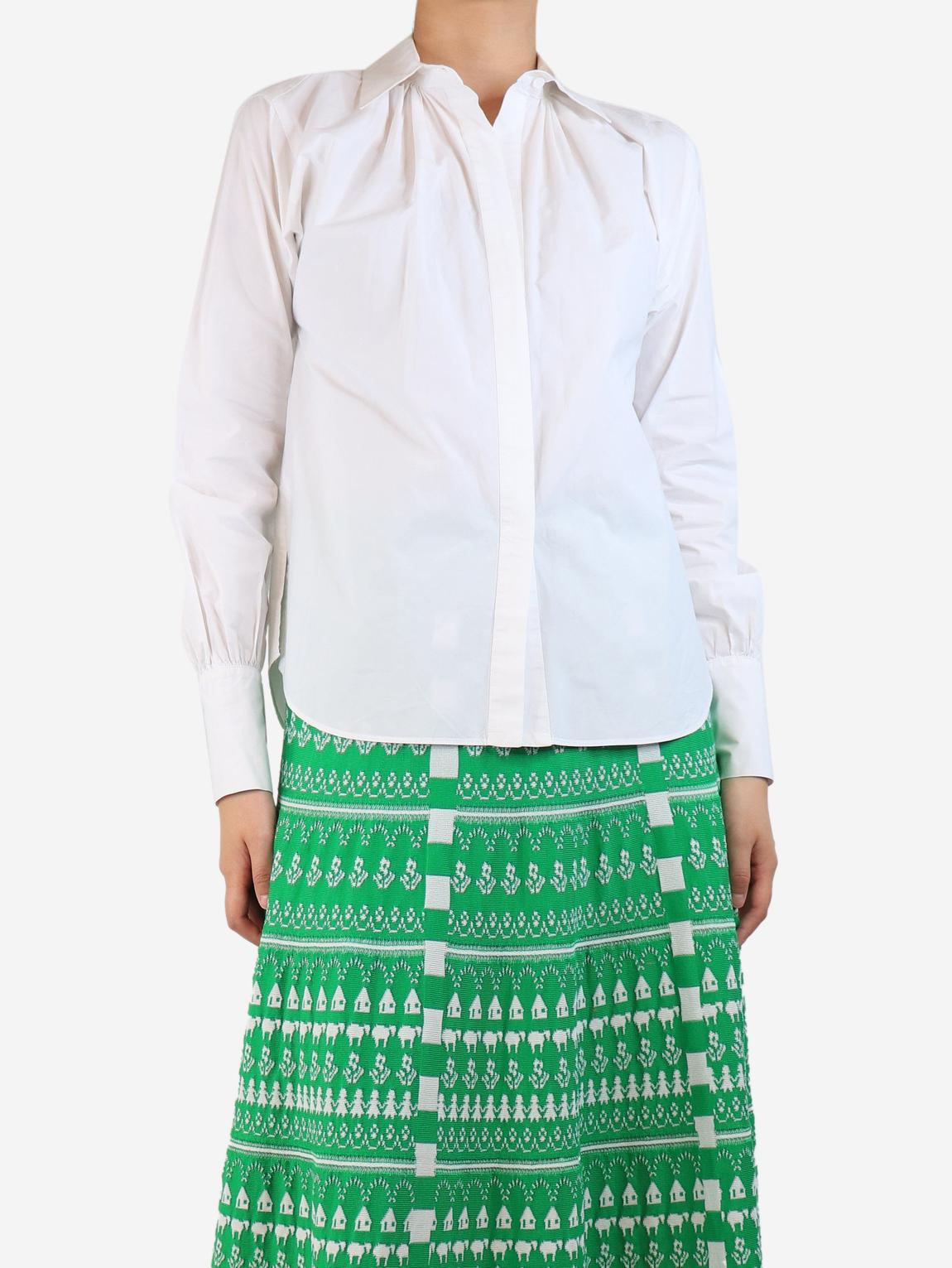 White cotton shirt with split main product photo