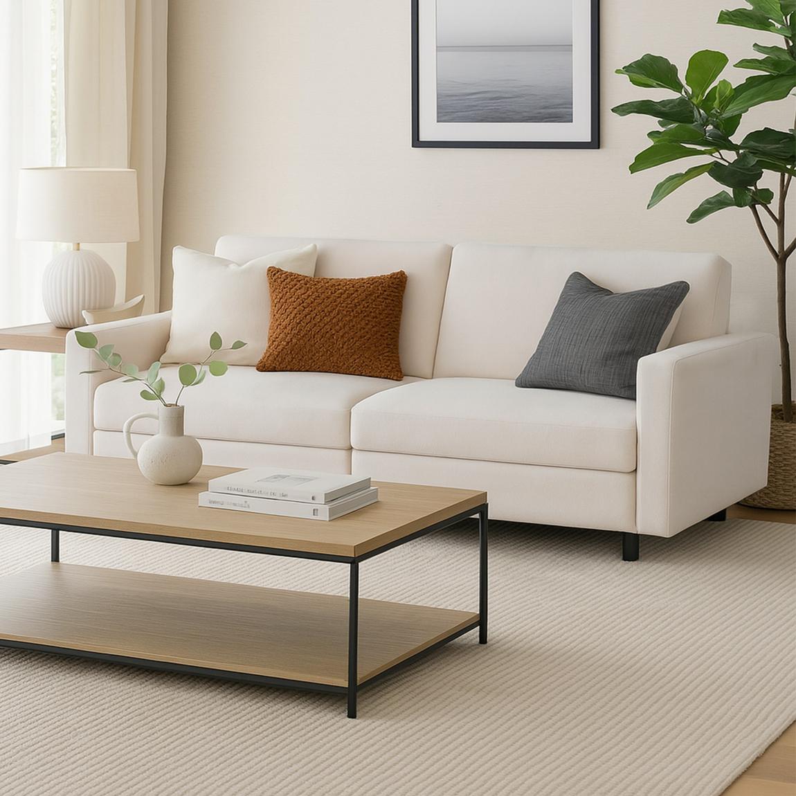 Vault Sofa Bed with Dual Storage, Natural main product photo