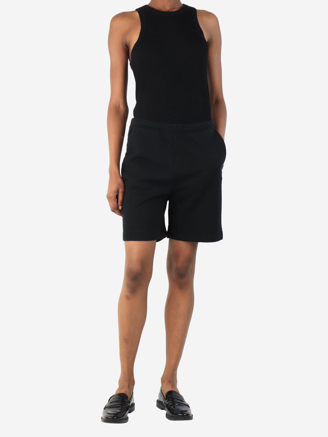 Black zipped-pocket shorts main product photo