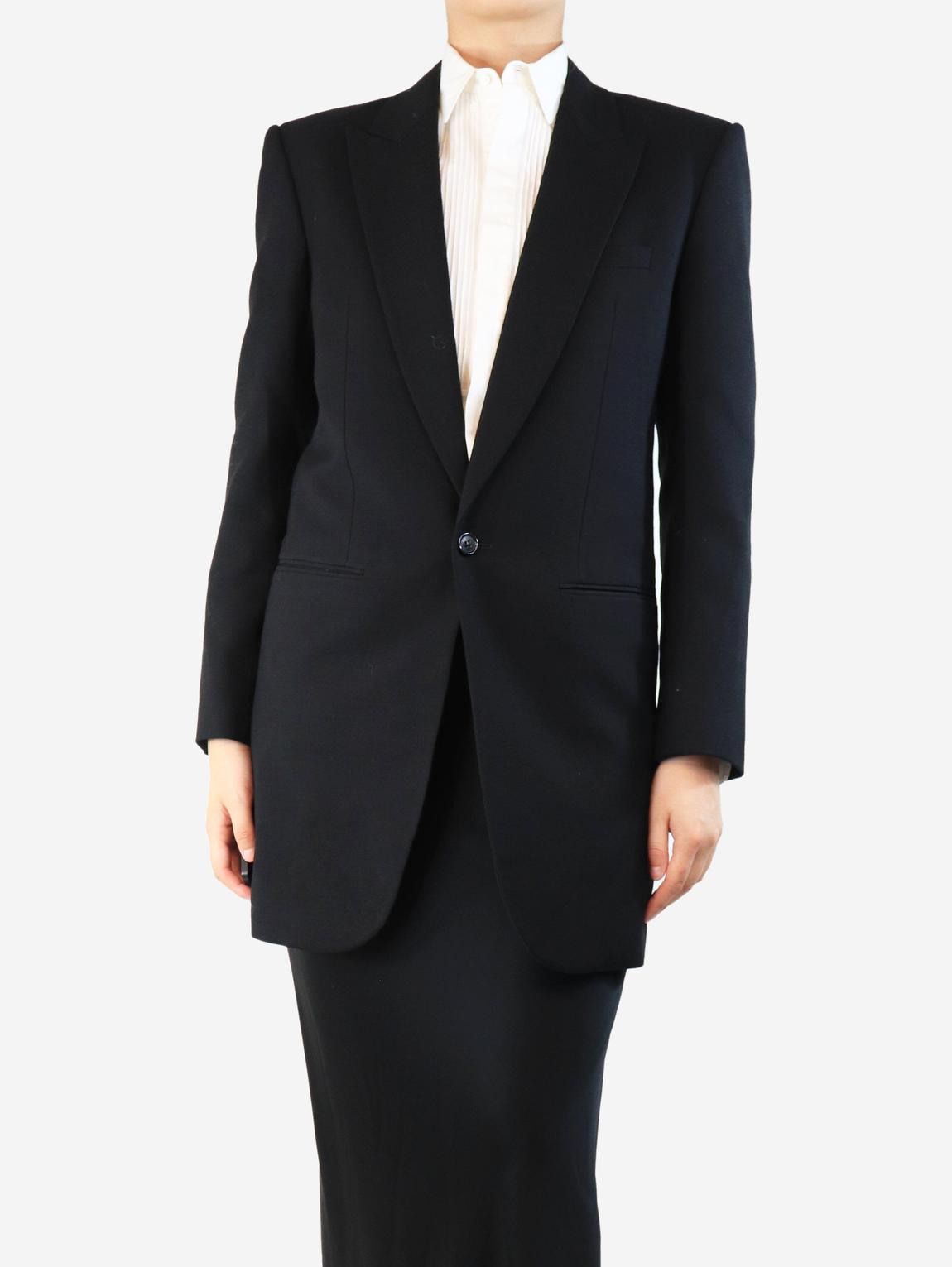 Black wool jacket main product photo