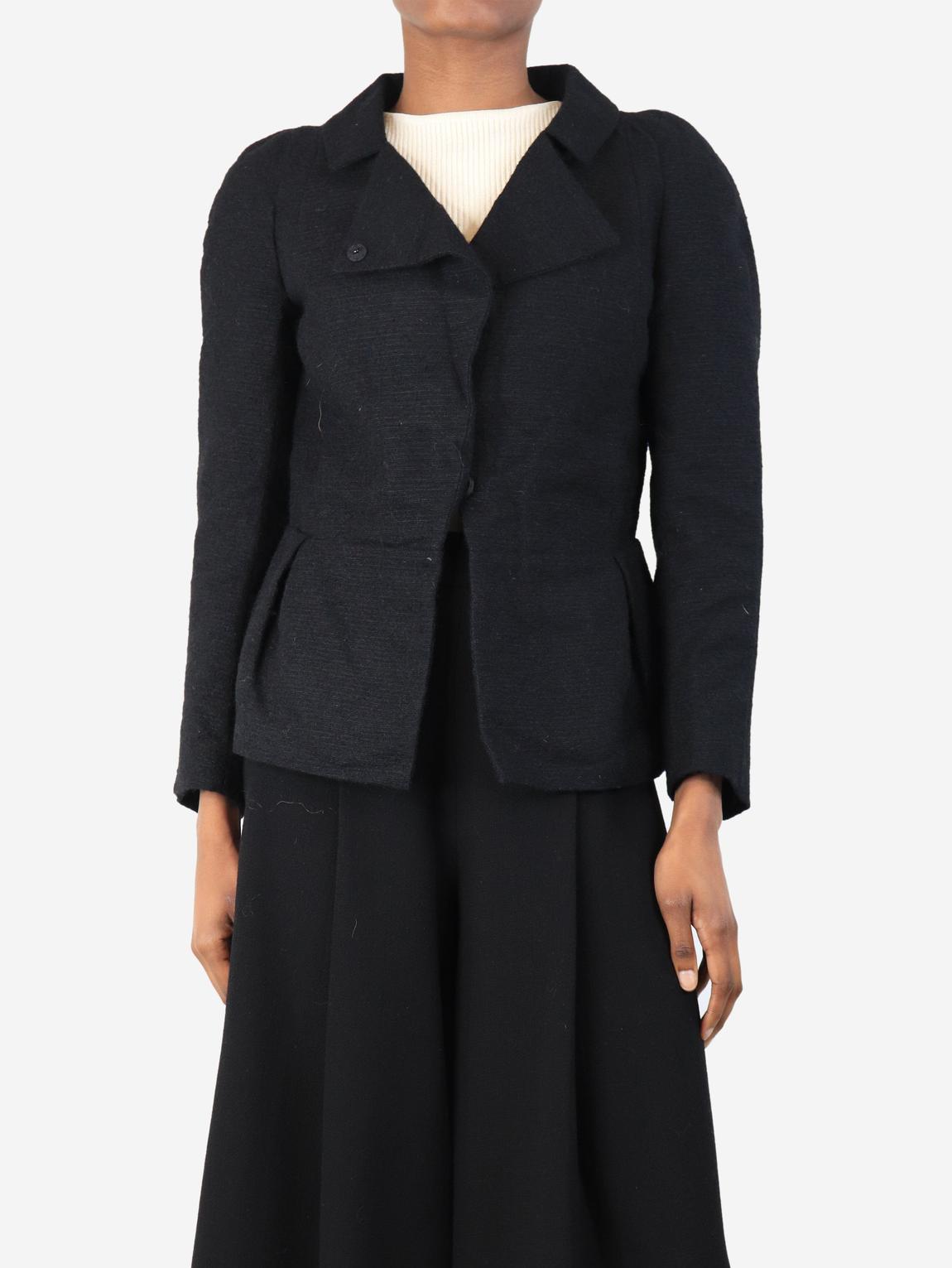 Black alpaca jacket main product photo