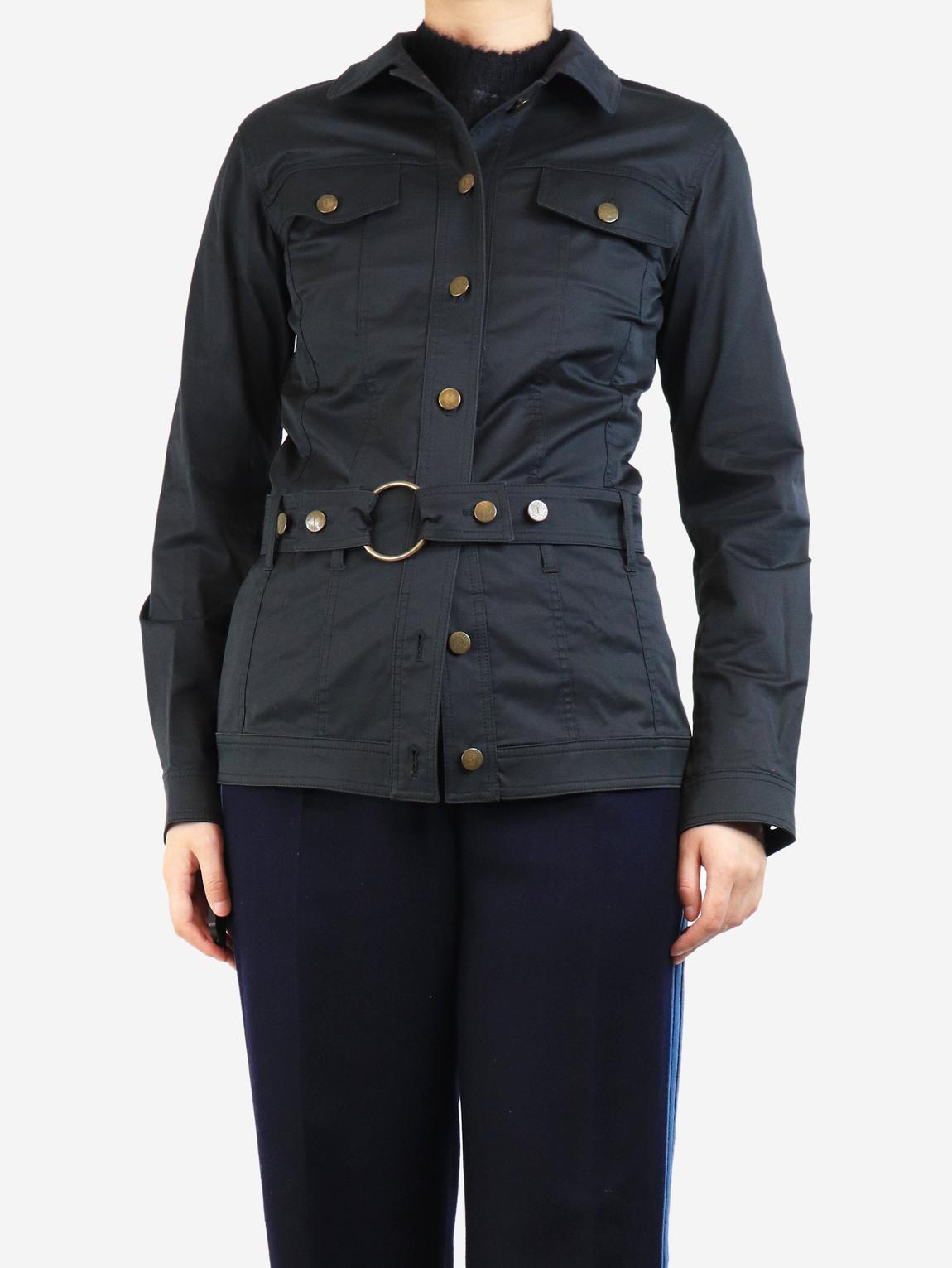 Washed black utility jacket main product photo