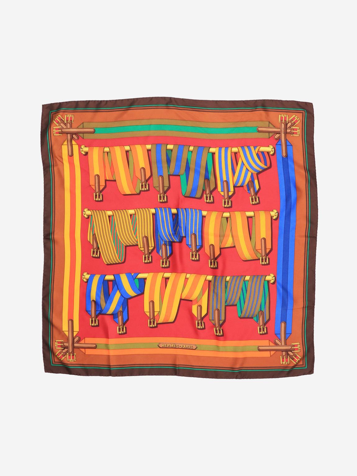 Brown belt printed scarf main product photo
