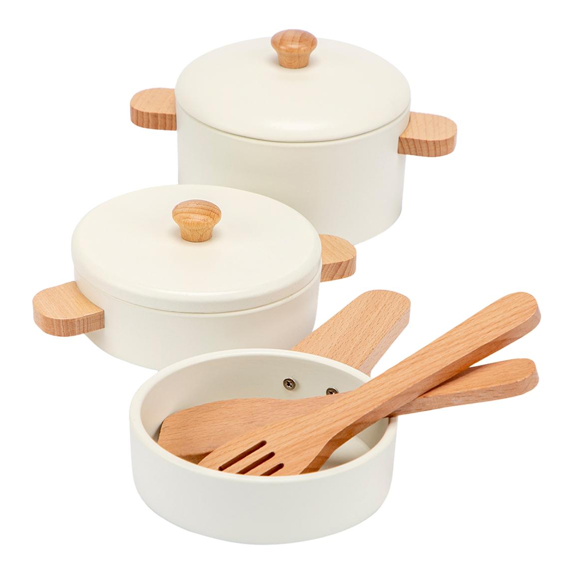 5 Piece Wooden Pan Set main product photo