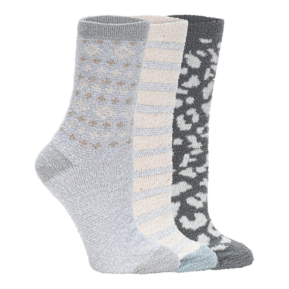 3 Pack Womens Tootsie Roll Foam Crew Socks main product photo