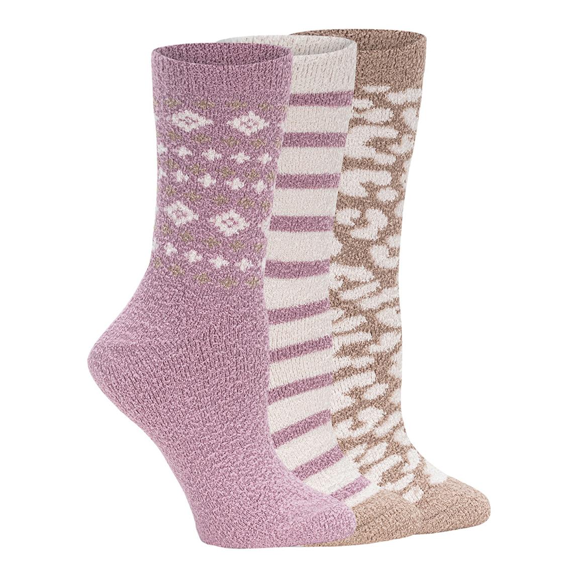 3 Pack Womens Tootsie Roll Foam Crew Socks main product photo
