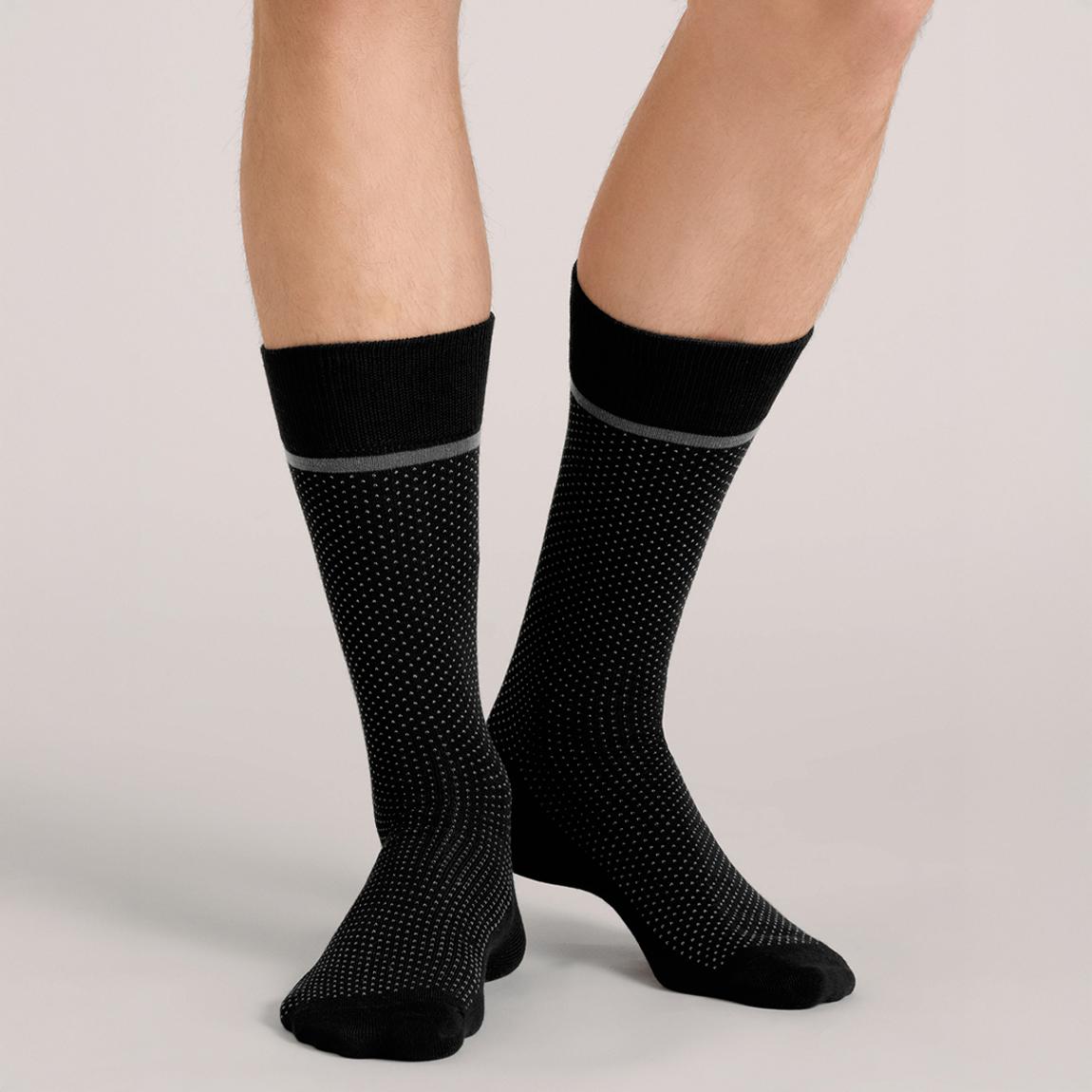 Black 6 Pack Mens Non Terry Crew Socks main product photo