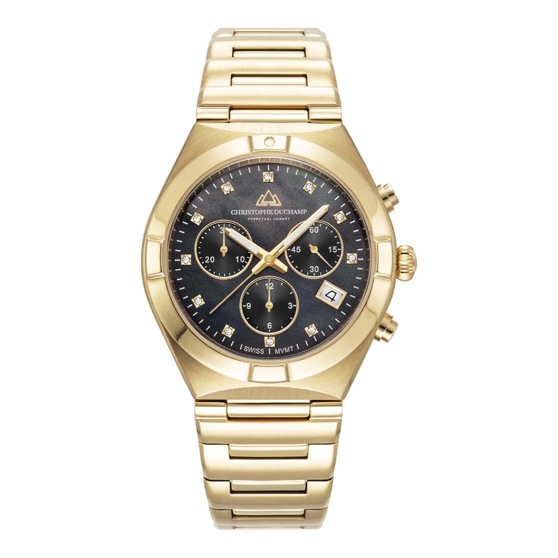 Women's Gold Black Dial D'Orsay Watch 38 mm main product photo