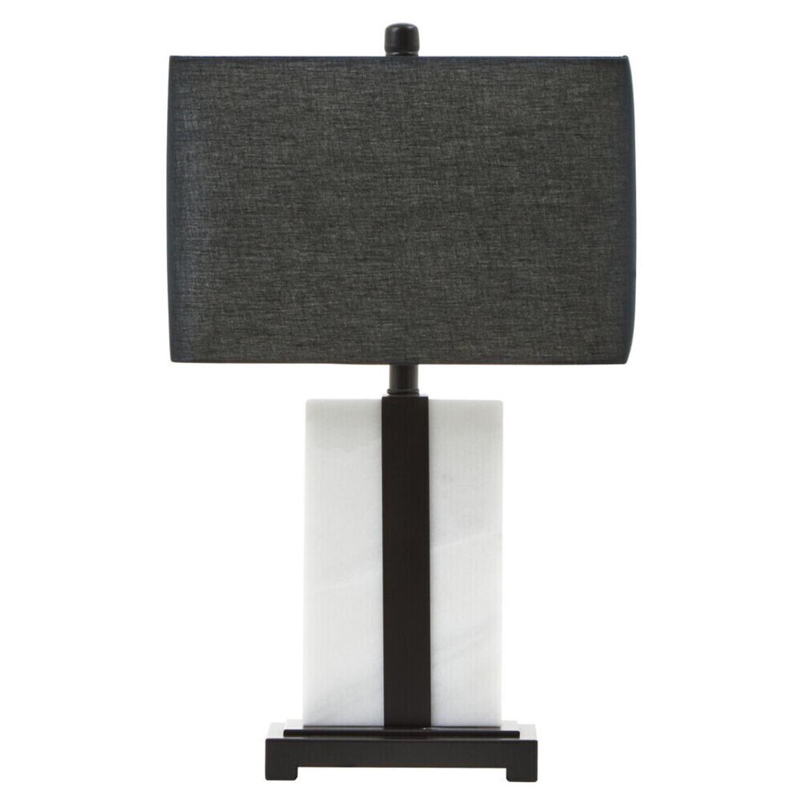 Elvie Black and White Marble Table Lamp main product photo