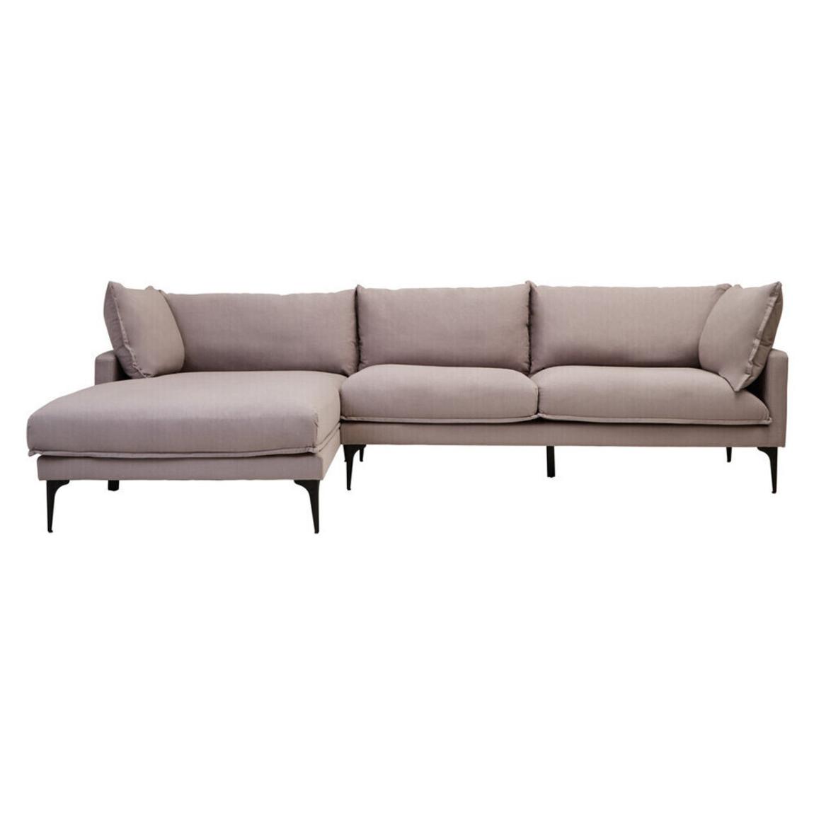 Troyes Grey Three Seat Left Chaise Sofa main product photo