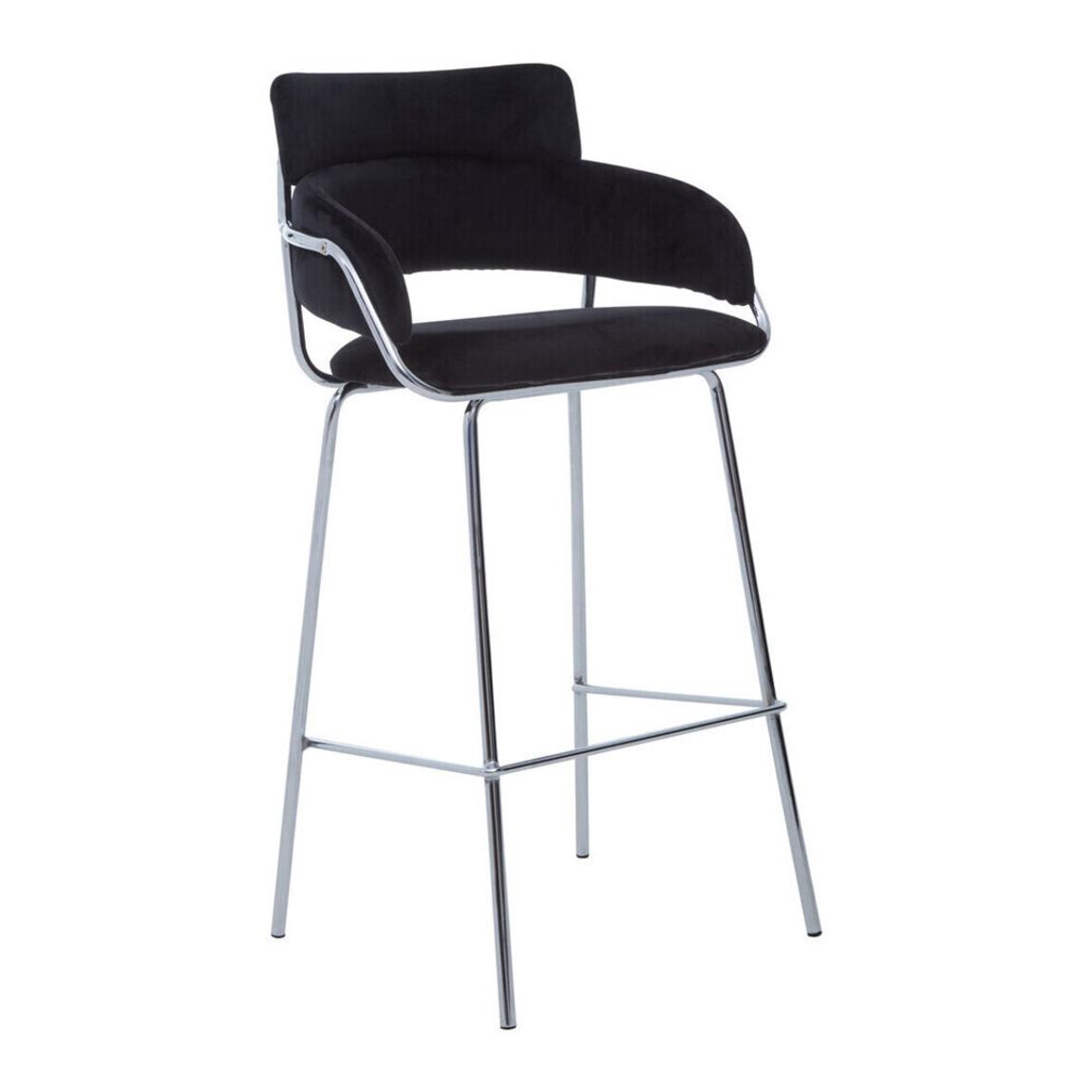 Tamzin Black Velvet Bar Chair main product photo
