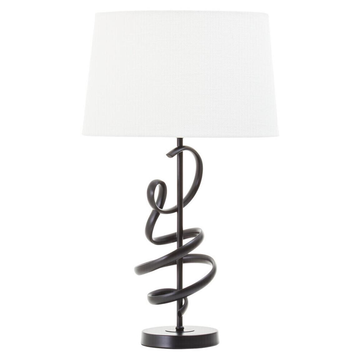 Zavi Matte Black Squiggle Table Lamp main product photo