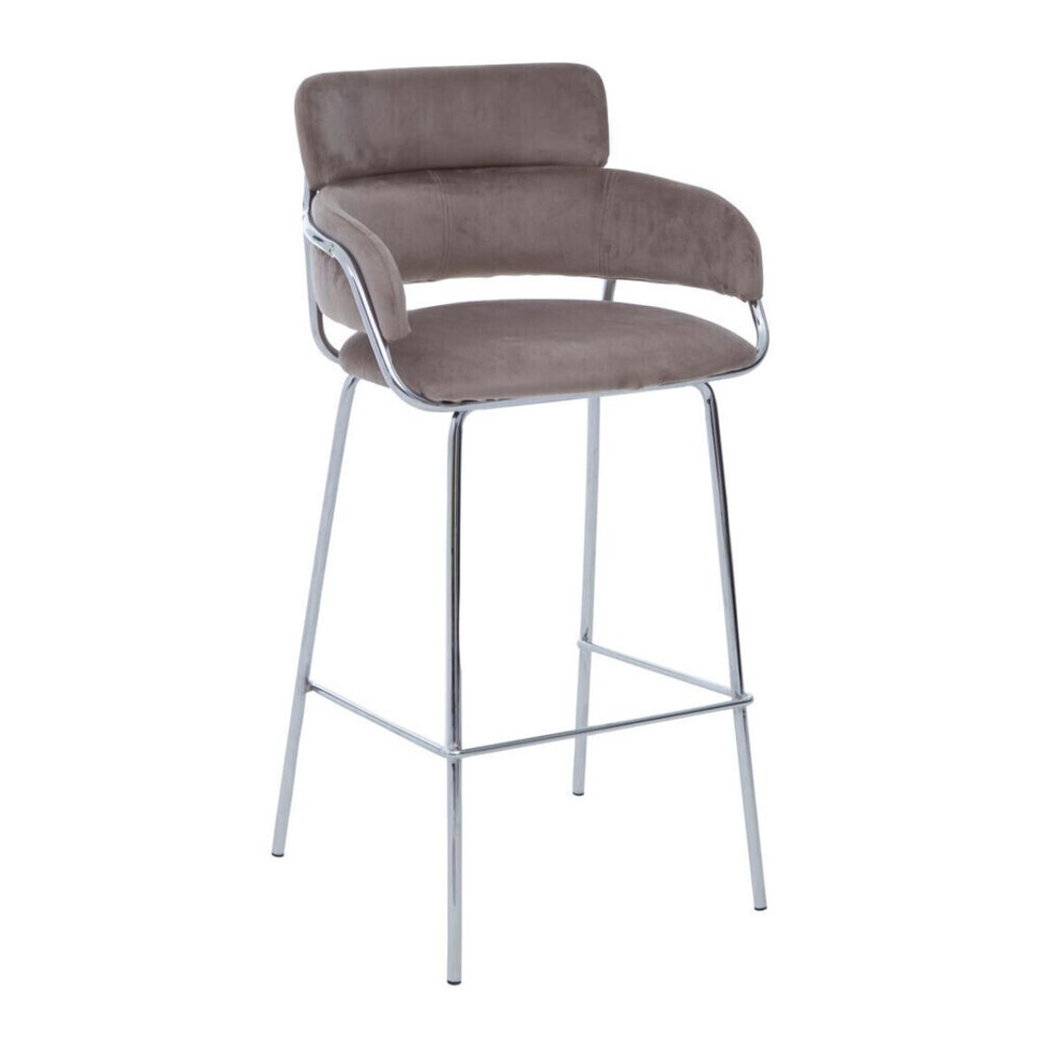 Tamzin Mink Velvet Bar Chair main product photo
