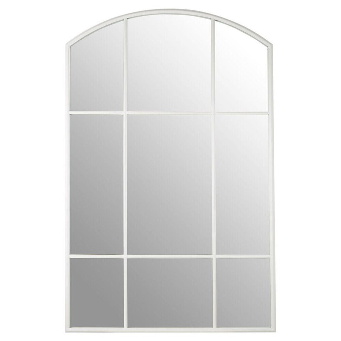 Claren Matt White Window Pane Wall Mirror main product photo