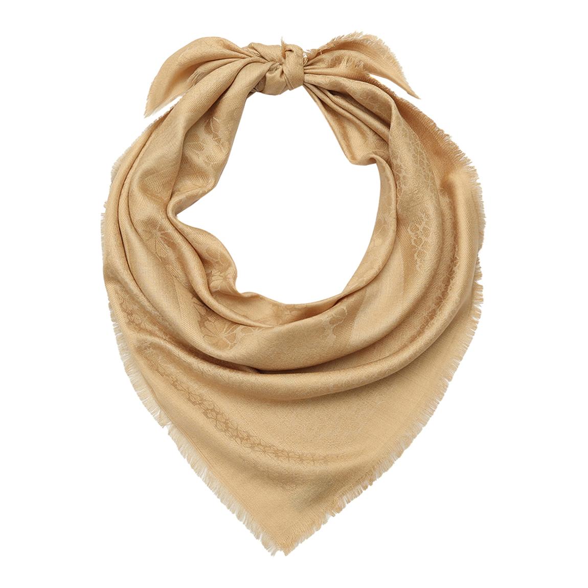 Beige Kate Spade Flower Yarndye Square Scarf main product photo