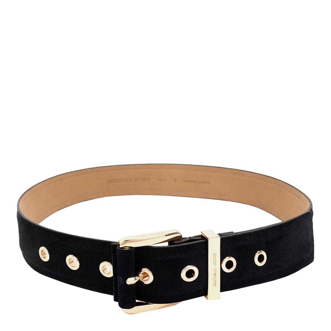 Black Michael Kors Suede Belt 42mm main product photo