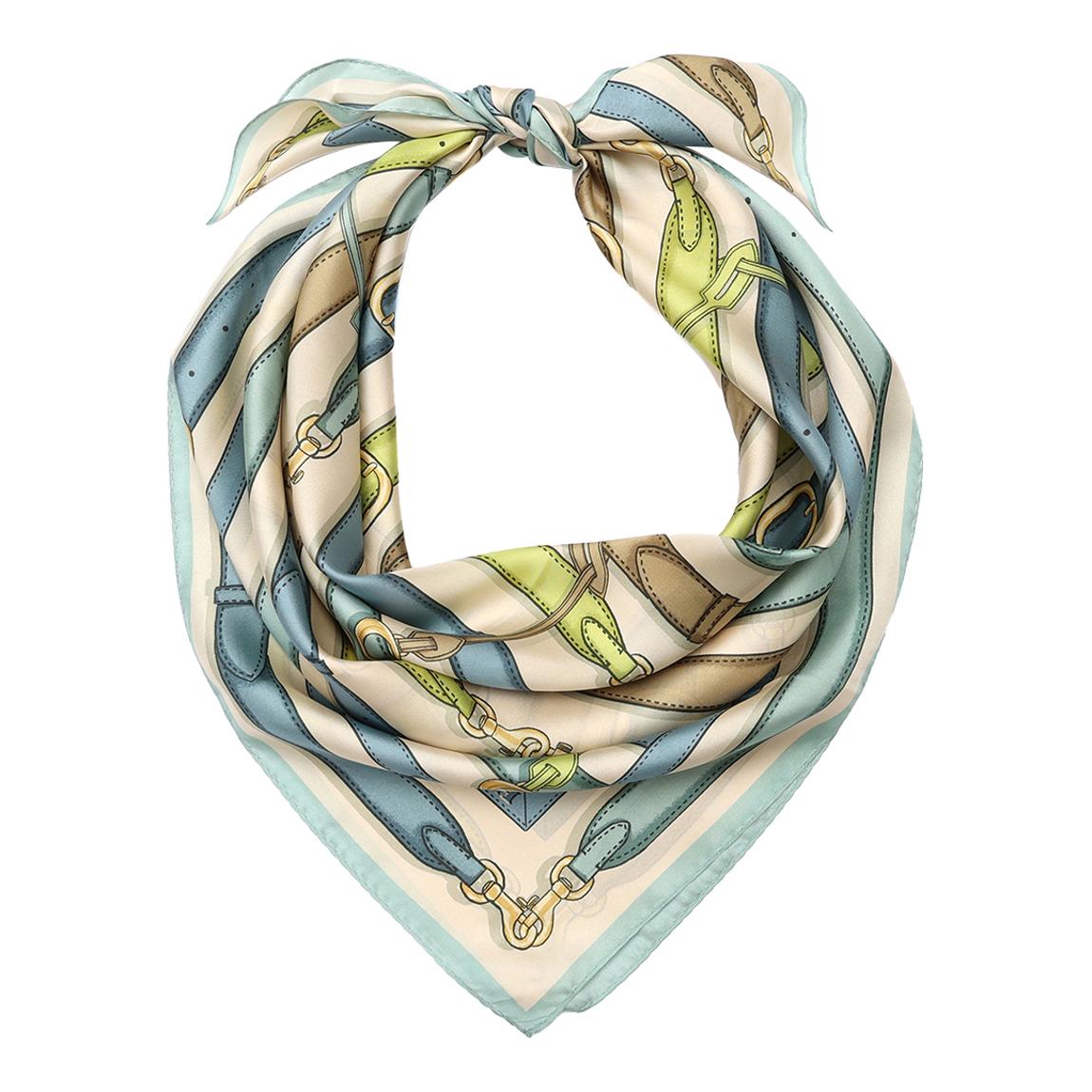 Grey Coach Belt Printed Silk Square Scarf main product photo