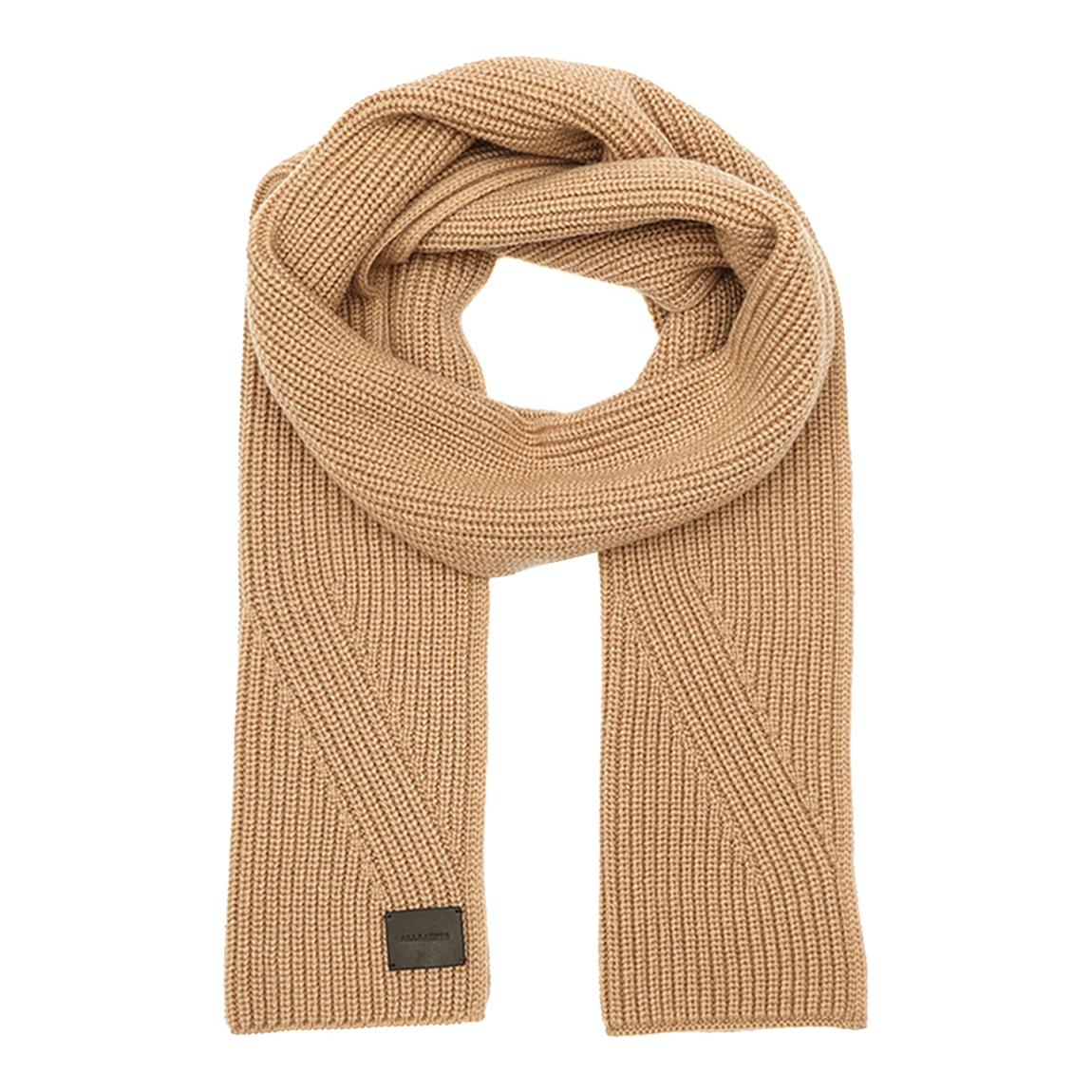 Beige All Saints Traveling Rib Knit Scarf main product photo
