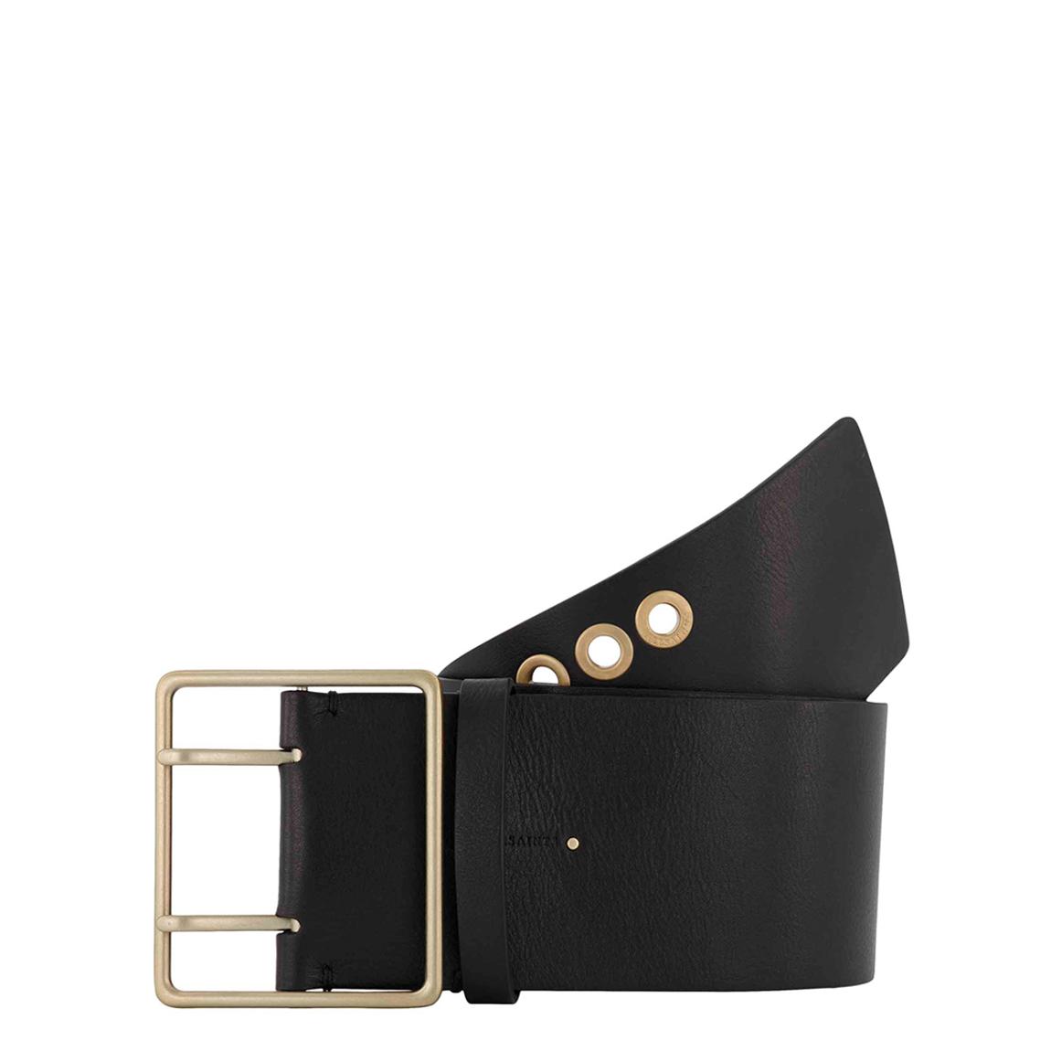 Black All Saints Eyelet Waist Belt 75mm main product photo