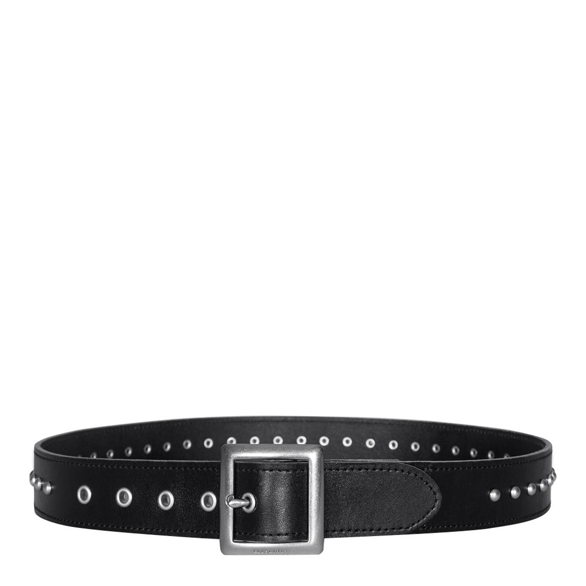 Black All Saints Centre Bar Studs & Eyelets Belt 38mm main product photo