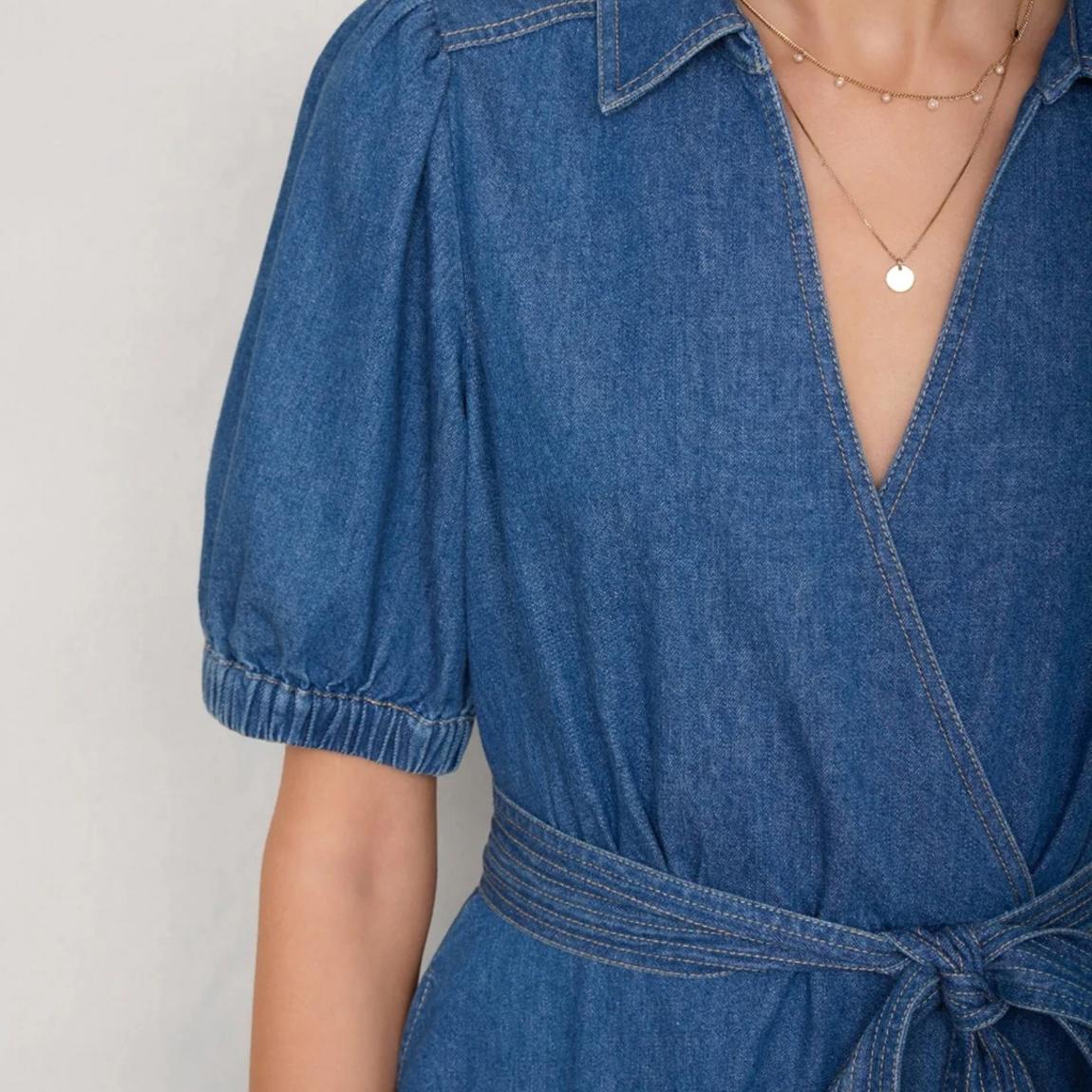 wyse denim dress Wyse Blue Denim Znga Dress Size 1