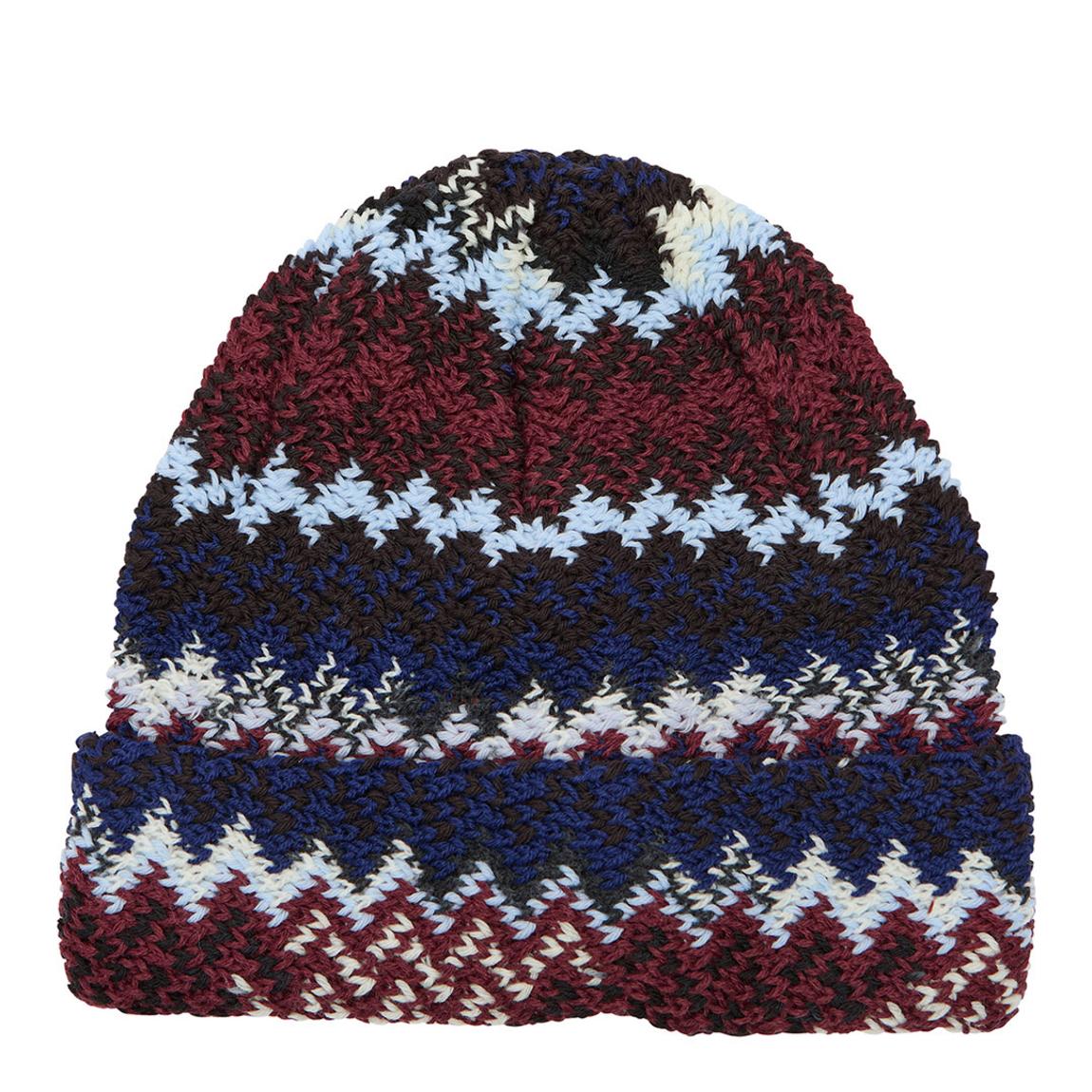Blue & Burgundy Multi Zig Zag Hat main product photo
