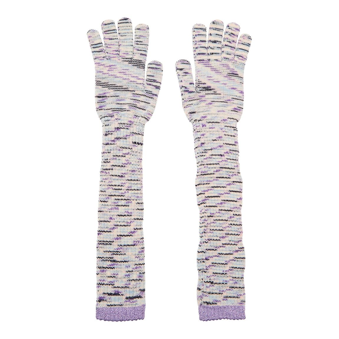 White & Purple Multi Long Gloves main product photo