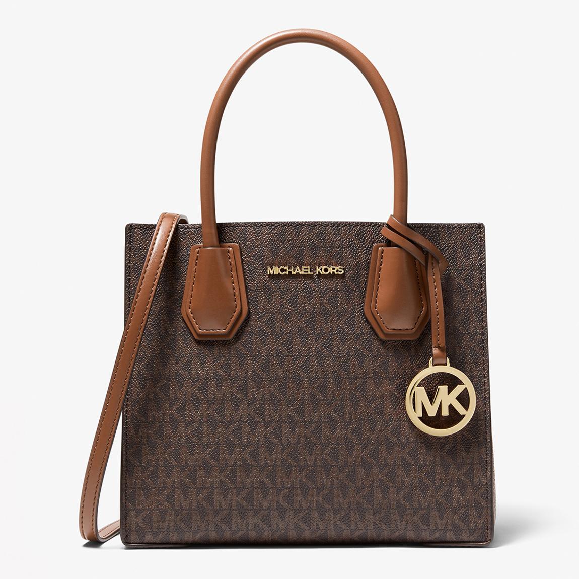 MICHEAL KORSバッグ Michael Kors Brown Mercer Logo Accordion Crossbody Bag - BrandAlley