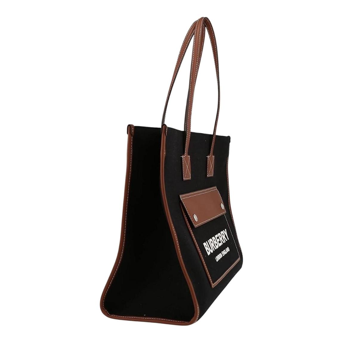Burberry Black & Brown Large Burberry Freya Tote Bag - BrandAlley