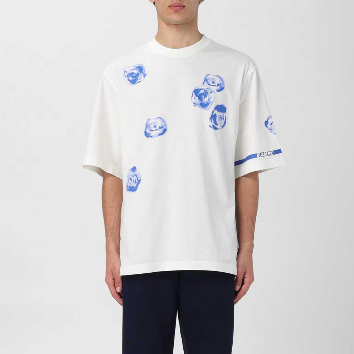White/Blue Printed T-shirt main product photo