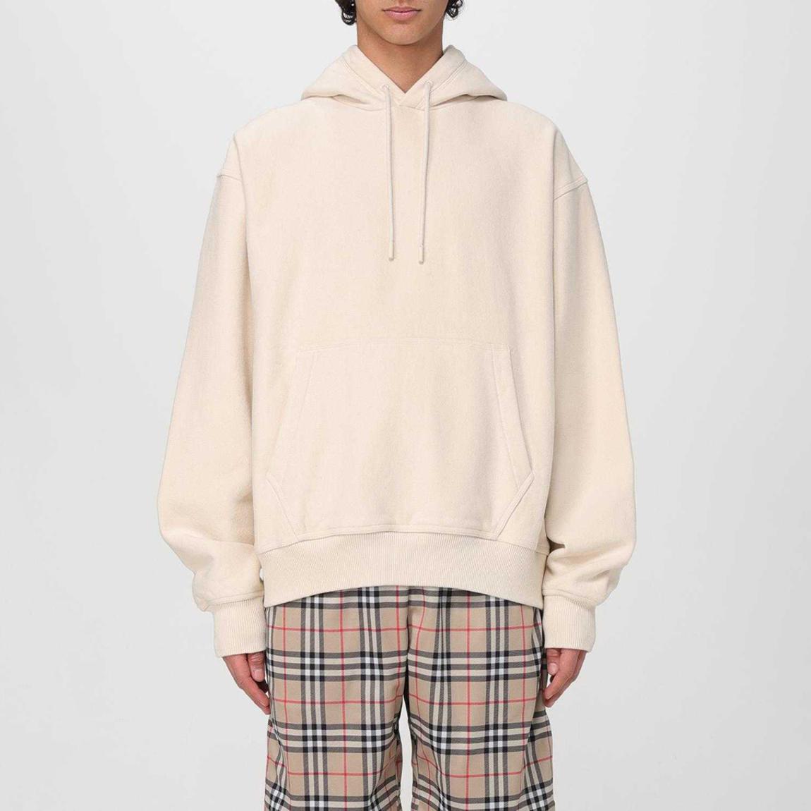 Cream Oversized Logo Hooded Sweatshirt main product photo