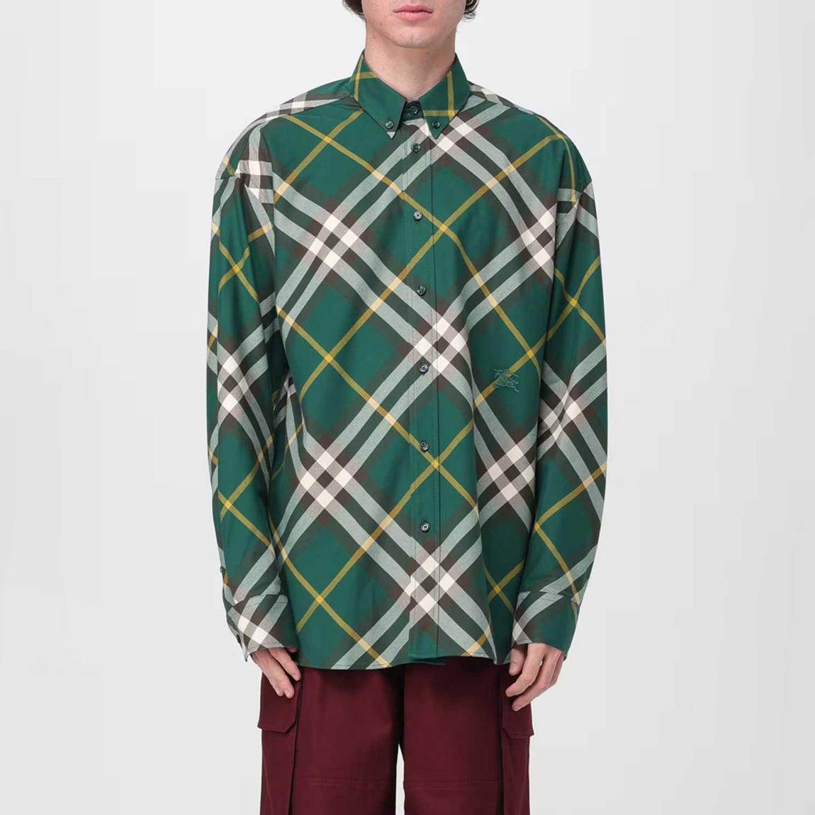 Forest Green Collar Print Shirt main product photo