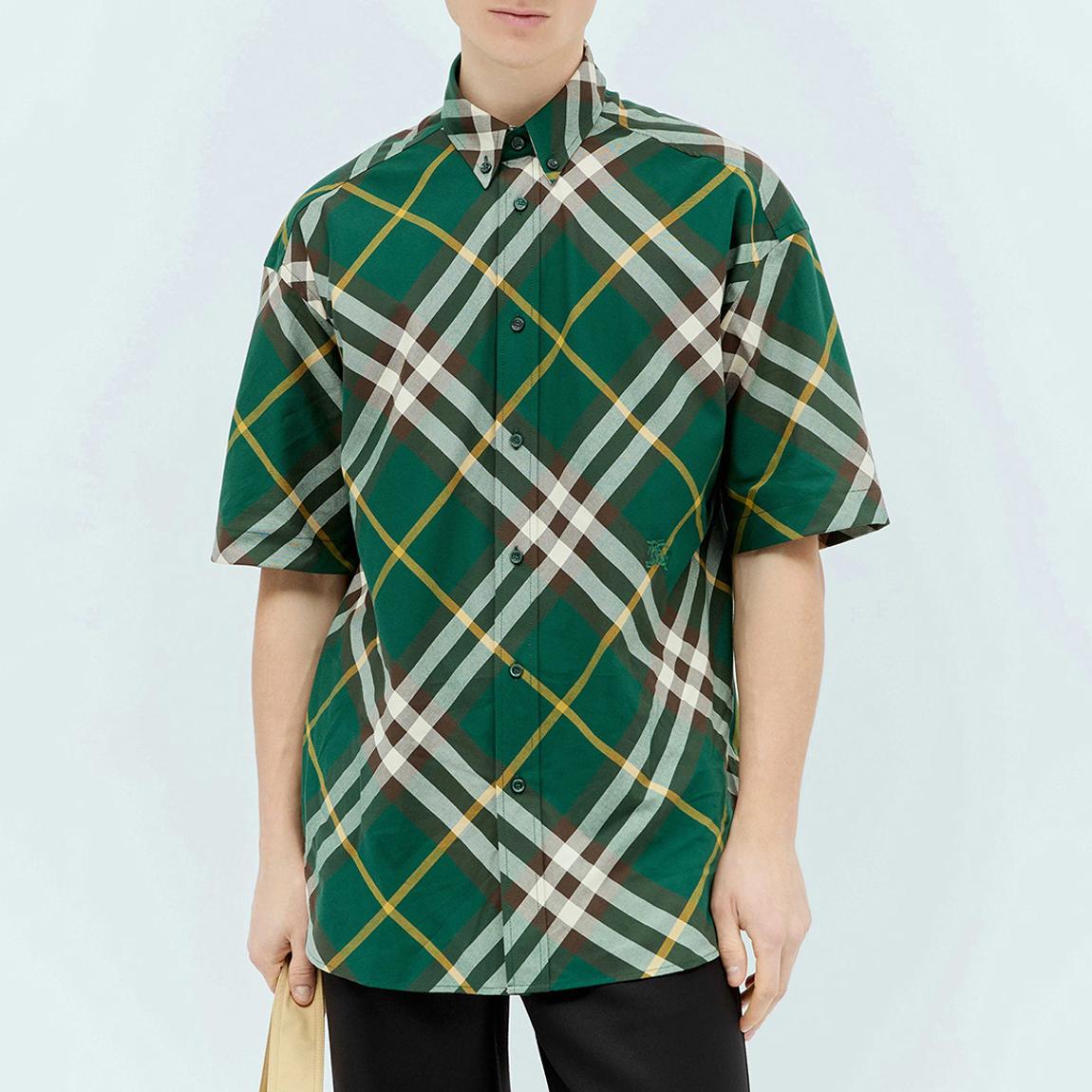 Forest Green Collar Print Shirt main product photo