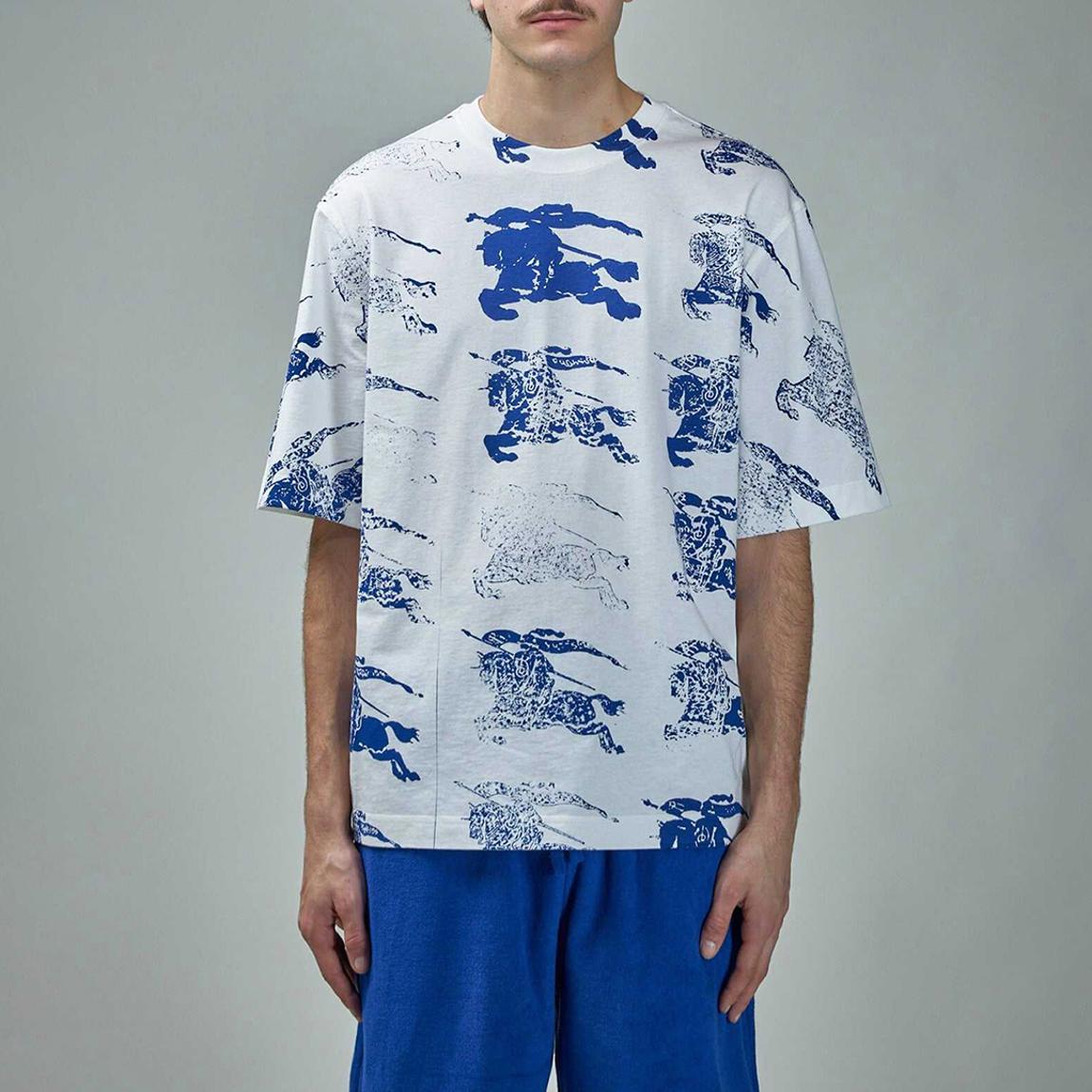 White/Blue Printed T-shirt main product photo