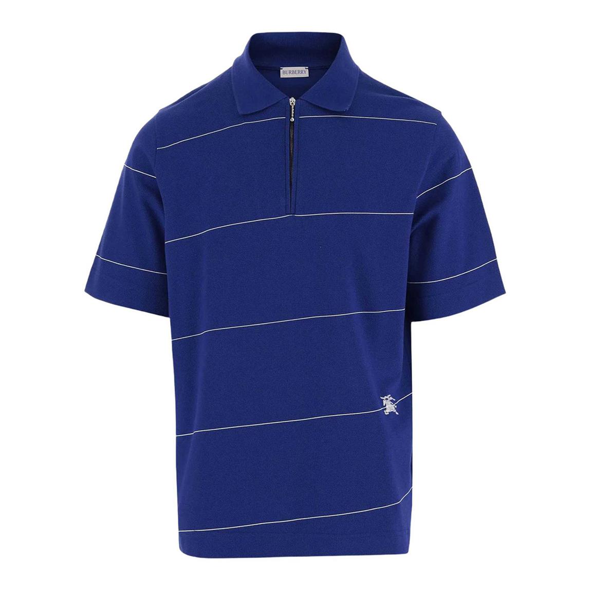 Royal Blue Striped Polo Shirt main product photo