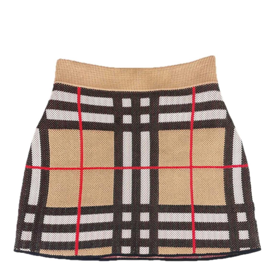 Brown Classic Print Mini Skirt main product photo
