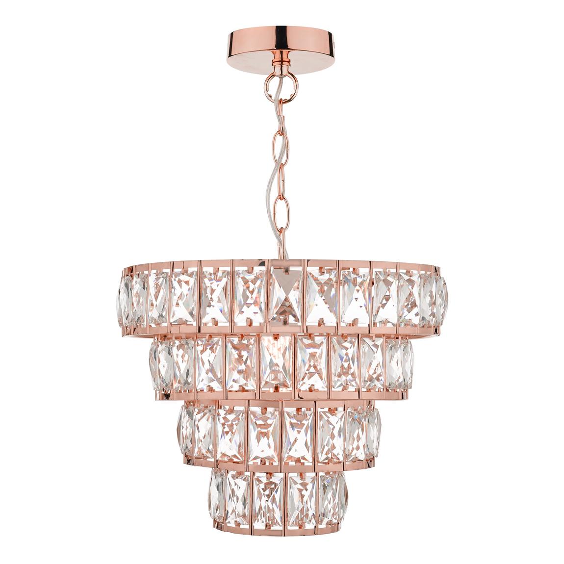Yvella Pendant Polished Copper and Crystal main product photo