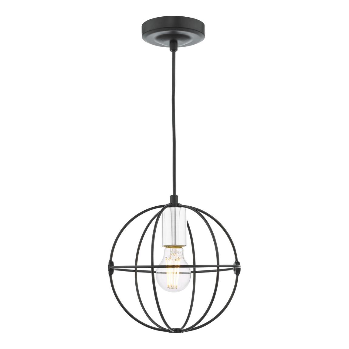 Javari 1 Light Pendant Matt Black/Polished Chrome main product photo