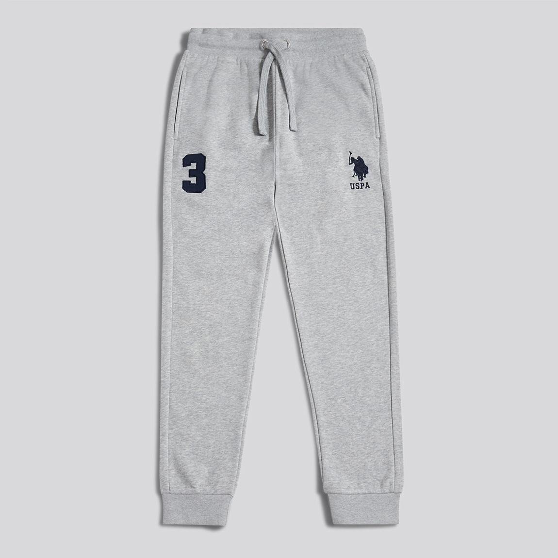 Boy's Grey Player 3 Embroidered Joggers main product photo