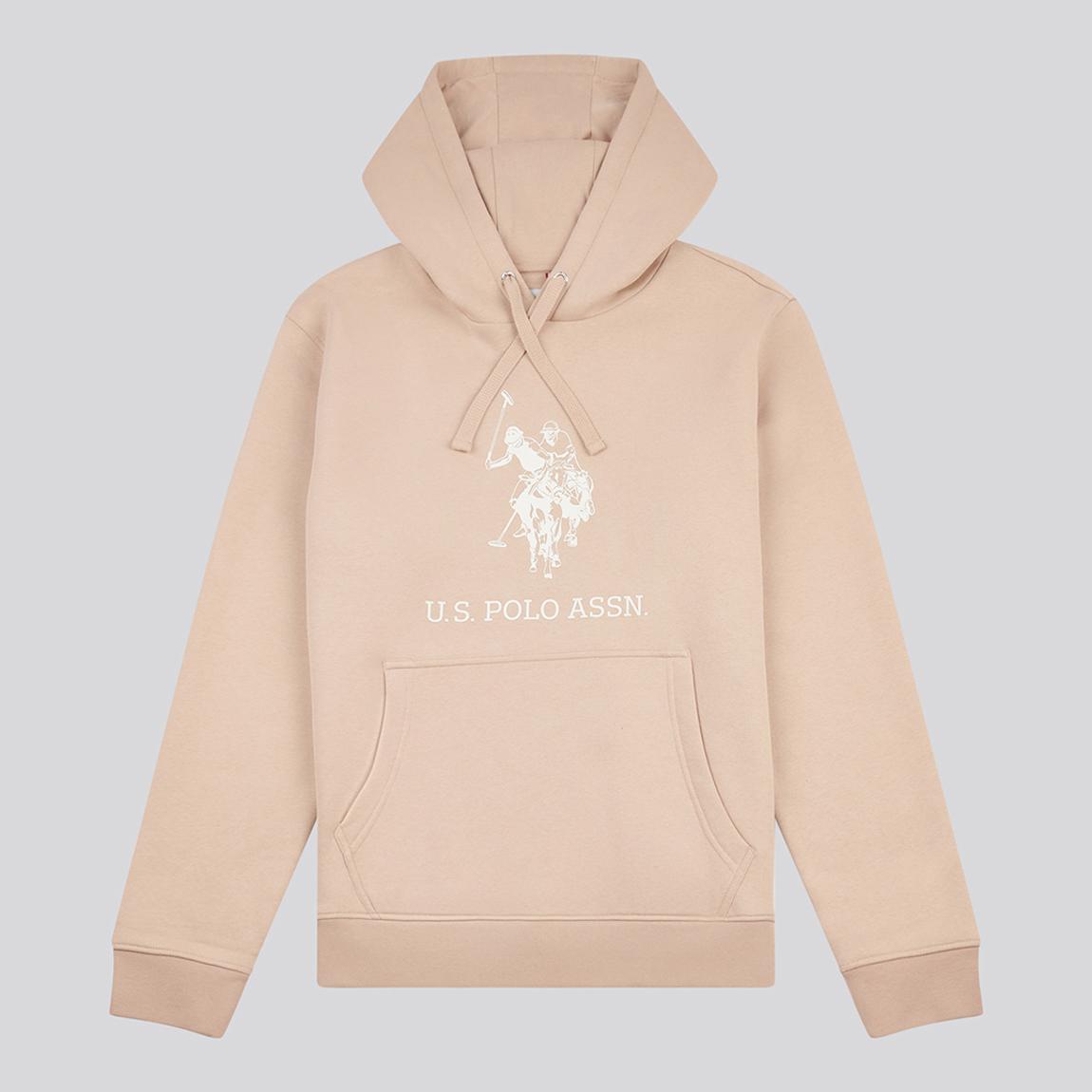 Light Sand Rider Print Cotton Blend Hoodie main product photo