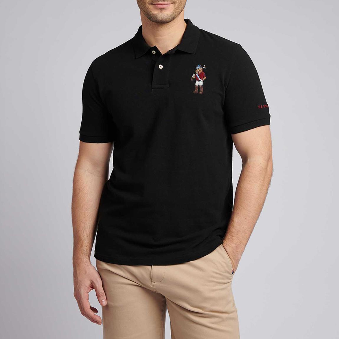 Black Chuck Embroidered Cotton Polo Shirt main product photo